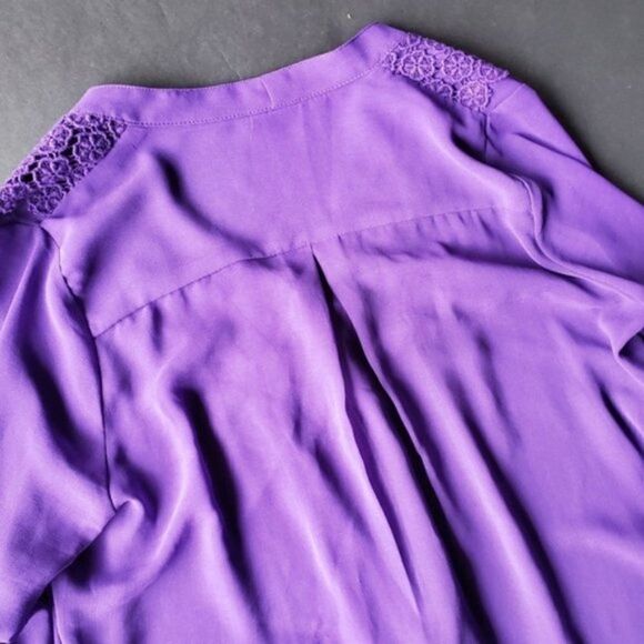 Gianni Bini Purple Flowy Blouse - Picture 7 of 8